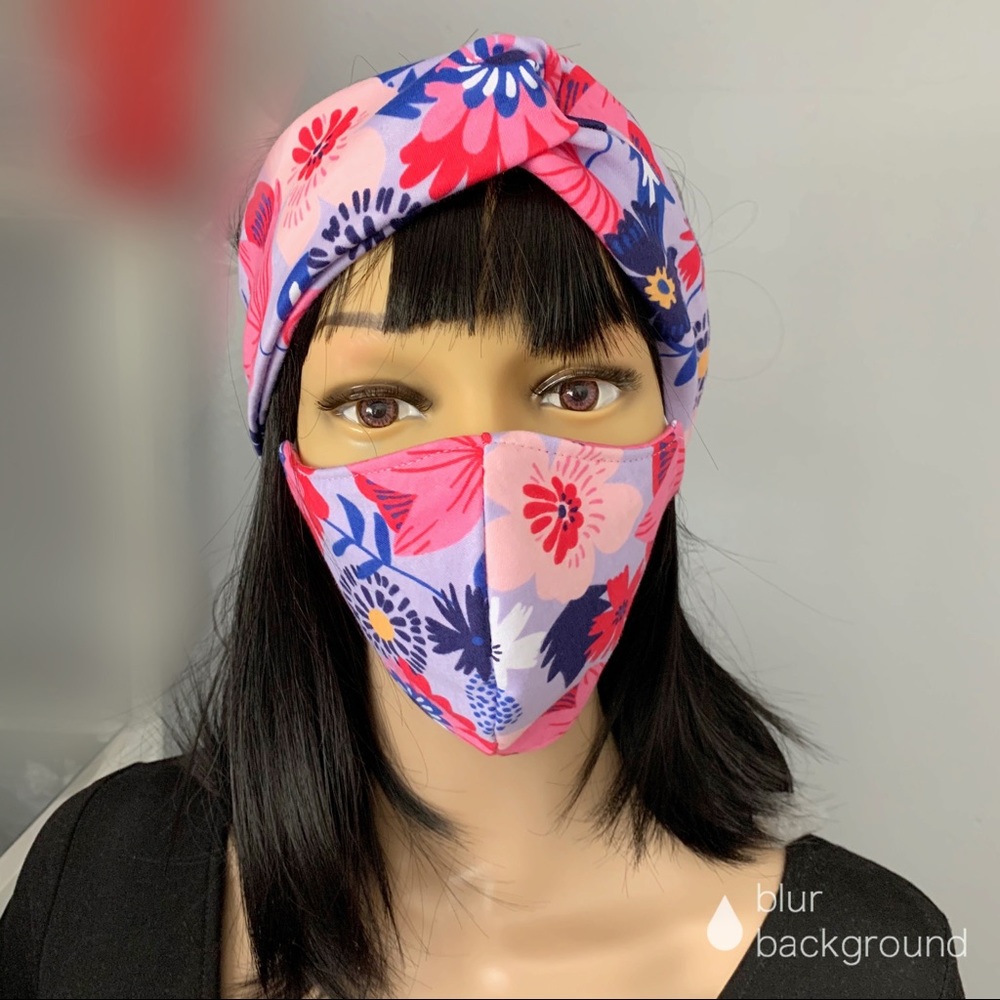 Handmade Turban Headband and Face Mask
